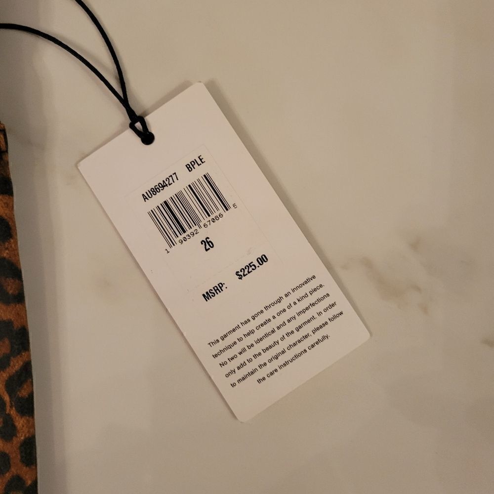 7 for all Mankind Leopard Print High-rise Slim-fit Kick Flare Jeans NEW - Picture 10 of 14